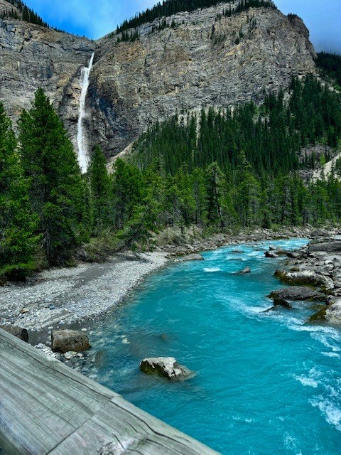 View of Takakkaw Falls from the bridge, Yoho National Park, Canada