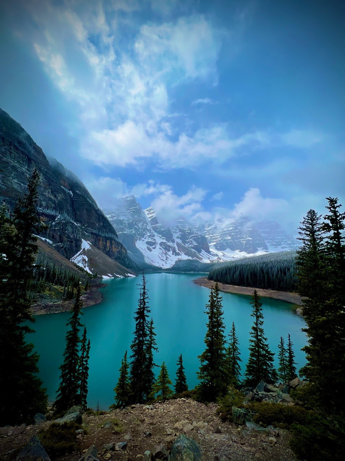 View of Lake Moraine from the Rockpile Trail, Banff National Park, Canada